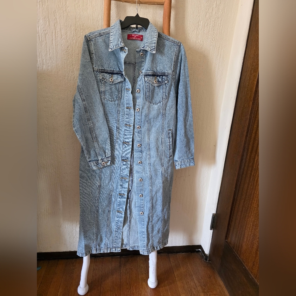 NWOT RED LABEL BY PATROL JEANS Women's Cotton Denim Button Up Oversized Jacket